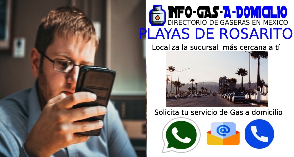 hombre adulto llamando gas a domicilio rosarito